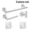 thumbnail image 1 of Juego de accesorios de baño Juego de accesorios de baño de acero inoxidable de 5 piezas Barra de toalla de mano alargada + Soporte de papel higiénico + 3 ganchos para toallas de bata MFZFUKR 2035068-1, 1 of 8