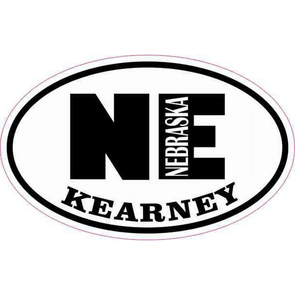 4in x 2.5in Oval NE Kearney Nebraska Sticker