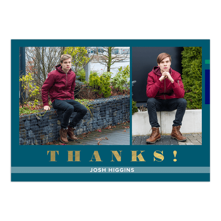 Classic Cubes Graduation Thank You Card