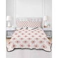 thumbnail image 3 of White Boho Geometric Twin XL Size Down Alternative Comforter,Lightweight Comforter Quilt Bedding Set with Pillow Shams Modern Simple Aztec Ethnic Pattern Bed Comforter Duvet Insert 68"x98", 3 of 7