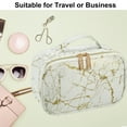 thumbnail image 5 of Unique Bargains Makeup Bag Marble Cosmetic Travel Bag Make Up Brush Organizer Bag Storage White Gold Tone 8"x5"x4", 5 of 7