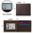 thumbnail image 6 of Serman Brands 2 ID Window Wallet for Men | RFID Blocking | Premium Full Grain Leather | Bifold Top Flip | Extra Capacity Travel Wallet | Texas Brown, 6 of 6