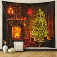 thumbnail image 5 of Tapiz con temática navideña, tapiz pequeño para colgar en la pared con diseño navideño, manta de pared, para dormitorio, sala de estar, 5 of 5
