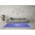 thumbnail image 3 of Ahgly Company Machine Washable Indoor Rectangle Abstract Blue Contemporary Area Rugs, 8' x 12', 3 of 4