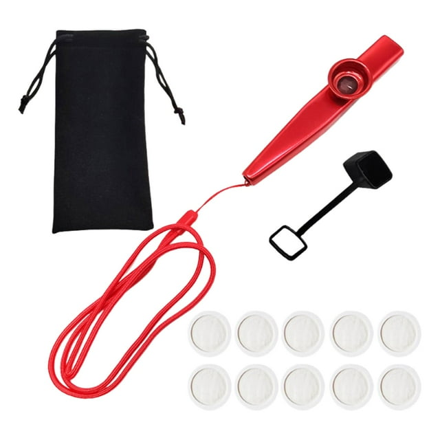 Milaget Flûte Kazoo Cadeaux de Fête Bouche Légère Kazoo pour Adultes Enfants Performance Rouge