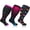 Pink, variant on Hengguang 3 Pairs Plus Size Compression Socks for Women & Men, 20-30 mmHg Wide Calf Extra Large Knee High Flight Socks Compression Stockings for Circulation Support(4xl)