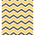 thumbnail image 3 of Yellow Chevron Duvet Cover Set, Large Zigzags in Retro Design Geometrical Horizontal Tile, Decorative 3 Piece Bedding Set with 2 Pillow Shams, Queen Size, Charcoal Grey Yellow, by Ambesonne, 3 of 3