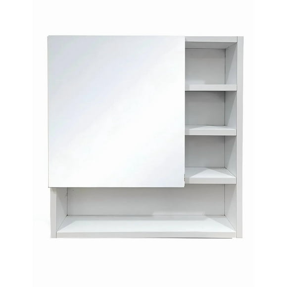 Botiquin Repisa Mdf 50cm Pared Organizador Baño Espejo