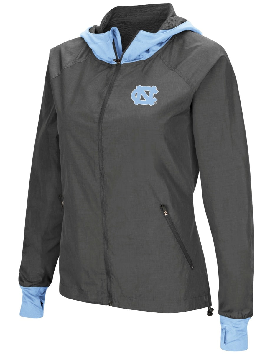 North Carolina Tarheels NCAA Women's "Backside" Full Zip Hooded Charcoal Jacket by Colosseum