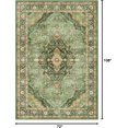 thumbnail image 2 of Boho Vintage Round Rug ft- Faux Wool Dreely Washable Area Rug Small Distressed Throw Rugs Floor Carpet for Door Mat Entryway Bedrooms Laundry (Round - ; Diameter Border ), 2 of 9