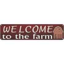 Welcome To The Farm Tin Sign Vintage Decor Home Barn Cabin Wall Decoration Metal Street Sign 4x16 Inch