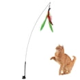 thumbnail image 3 of Juguetes para gatos, divertido palo de plumas para gatos, varita de mano con ventosa, varita interactiva de plumas para gatos con ventosa, artesanía superior Jadeshay  A, 3 of 8