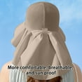 thumbnail image 4 of PBAZIH Women's Summer Sun Hat, Outdoor Neck Protection Visor, Wide Brim Fishing Hiking Cap, Lightweight Breathable Sunscreen Shawl for Daily Use, Fashionable UV Shield Accessory, 4 of 8
