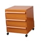 thumbnail image 3 of Carrito de almacenamiento con cajones y ruedas giratorias, mesita de noche para sala de estar Naranja, 3 of 8