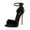 Black, variant on XYD Women Stylish Buckled Ankle Strap Sandals Stiletto High Heels Back Spike Rivets Open Toe Fuzzy Party Club Shoes Size 7 Black