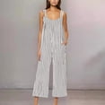 thumbnail image 2 of Fashion Jumpsuits for Women Tummy Control Summer Plus Size Stripe Print Casual Sleeveless Suspender Jumpsuit, 2 of 6