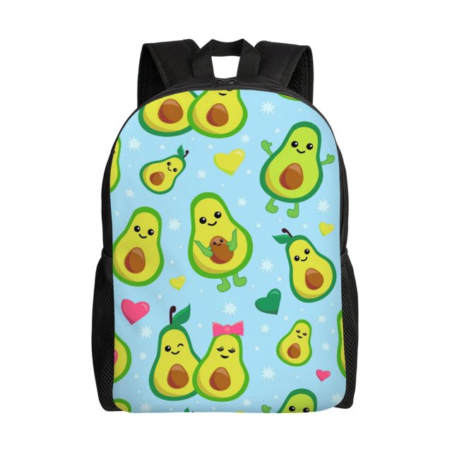 Fotbe Cartoon Avocado Mochila de Viaje para Laptop, Mochila Ejecutiva Delgada y Resistente 15.6"