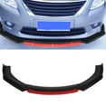 thumbnail image 1 of Kit de Spoiler à Lèvres avant Universel Accessoire Aérodynamique pour Modification de Voiture Noir Rouge, 1 of 7