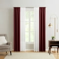 thumbnail image 5 of Mainstays Solid Twill Blackout Curtain Panel and Sheers, Set of 4, Merlot, 27.5" W x 84" L, 5 of 12