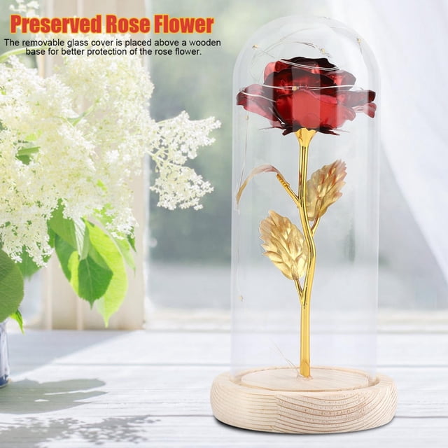Romantic Glass Rose, Preserved Rose, Forever Rose, Valentines'Day For Wedding Gift