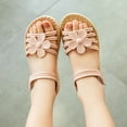 thumbnail image 5 of EnJoCho Toddler Kids Casual Sandals Girls Solid Flower Princess Shoes Soft Sole Non Slip First Walk Prewalker Beach Shoes Sandals Little Girl Summer Casual Party Shoes, 5 of 8