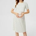 thumbnail image 6 of Zwiiyzr Pregnant Womens Maternity Dress Comfortable Short Sleeve Nursing Dress with Polka Dots White, 6 of 7