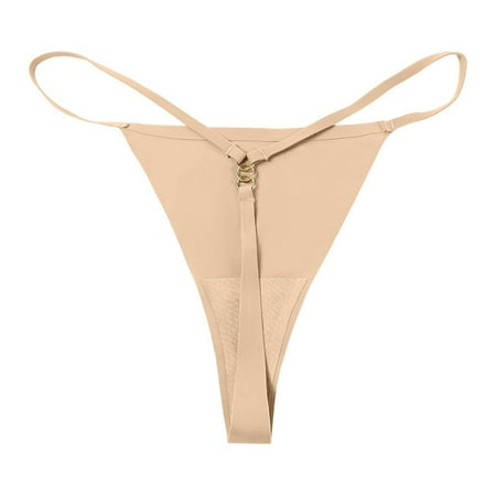 LARUYEKO Thongs for Women Panties Stretch T Back Tangas Low Rise Hipster Underwear Sexy Seamless Underwear for Women Thong Womens Elastic Waist Shorts Patterned Panties Womens Small Latex Panties