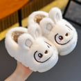 thumbnail image 2 of Cute Girls' Fuzzy Slippers Slip-on Lovely Anime Soft Warm Winter Anti-slide House Slippers with Flat Sole Safe Slipper Indoor Winter Fashion Footwear, 2 of 9