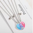 thumbnail image 4 of 3 Pieces Silver Chain Necklace for Women, Best Friends Necklace for 3 Girls, Dolphin Star Necklace BFF Separable Heart Pendant for Sister Friend Birth, 4 of 5