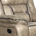 thumbnail image 2 of Contemporary Leatherette Glider Recliner with Split Backrest, Gray- Saltoro Sherpi, 2 of 4