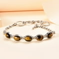 thumbnail image 2 of Tigers Eye  Stainless Steel Bracelet with Toggle Clasp for Women Jewelry Size 6.5" Ct 8.61 Birthday Christmas Gifts for Women, 2 of 7