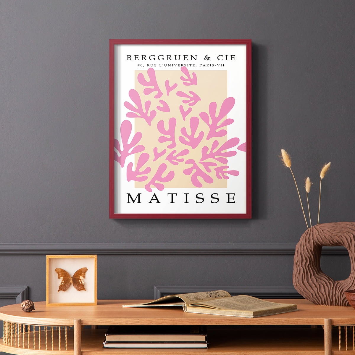 Matisse CCCXXXII in Red Solid Wood 22 x 28 Framed Print