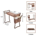thumbnail image 5 of Garden Kneeler and Seat with Tool Pouch, Foldable Garden Bench with Soft EVA Foam Kneeling Pad & Gloves, 5 of 8