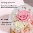 thumbnail image 5 of Birthday Flowers Gifts for Women, Preserved Forever Roses in Glass Dome with LED Light, Eternal Flowers Fresh Bouquet, for Mom Daughter Grandma Wife Girlfriend red, 5 of 9