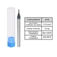 thumbnail image 4 of Uxcell 1mm Dia 4mm Shank HRC45 Carbide AlTiN Coated 4 Flute Square Nose End Mill 2 Pack, 4 of 6