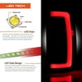 thumbnail image 7 of AKKON - Fits 2000-2006 Chevy Suburban 1500 Tahoe GMC Yukon XL 2500 LED Running Reverse [C-Tube] Black Smoked Tail Lights, 7 of 7