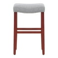 thumbnail image 5 of WestinTrends Lenox 29" upholstered nail head bar stool, Cherry/Gray, 5 of 8