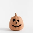 thumbnail image 3 of Handmade Terracotta Pumpkin a Hallowmas Handcrafted Terracotta Jack O'-Lantern for Porch Festivities & Fall Decorations for Home, 3 of 7