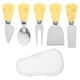 thumbnail image 1 of Juego de 6 cuchillos para queso, cuchillo para untar queso, minicuchara, minitenedor y minijuego de mantequilla de acero inoxidable con mango en forma de queso para tablas de charcutería, 1 of 8