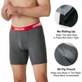 thumbnail image 4 of Mens Bamboo Boxer Briefs Underwear-Soft & Comfortable,4 Pack,M-XXL, 4 of 10