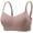 Khaki, variant on Alun Bras for Women Integrated Wireless Push up No Underwire Seamless Comfort T Shirt Everyday Bralettes Full Coverage Sides Supportive Pure Color Sports Bra Coffee 40