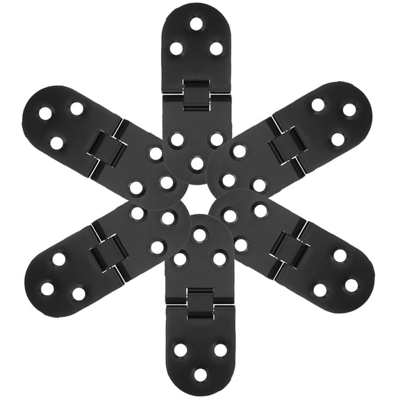 Hemoton  6 Pcs Folding Table Hinges Heavy Duty Drop Leaf Shelf Black