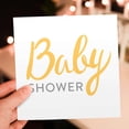 thumbnail image 7 of 3drose, Baby Shower with Yellow Font, 12 Greeting Cards with Envelopes, 7 of 7