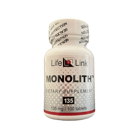 LifeLink's Monolith (Lithium Orotate) | 135 mg x 100 tablets | Cognition and Mood Enhancement | Gluten Free & Non-GMO | Made in the USA