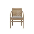 thumbnail image 4 of Linon Rheims Dining Chair with Arms, Natural/Cream, 4 of 8