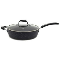 THE ROCK by Starfrit 11" Non-Stick Aluminum Deep-Fry Pan with Glass Lid & Bakelite Handles, 060705-002-0000