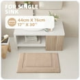thumbnail image 5 of PABUBE Traditional Soft Khaki Microfiber Shag Bath Mat, 17"x30", Non-Slip and Absorbent Bathroom Rug for Bathroom Floor, Quick Dry, Machine Washable, 5 of 10