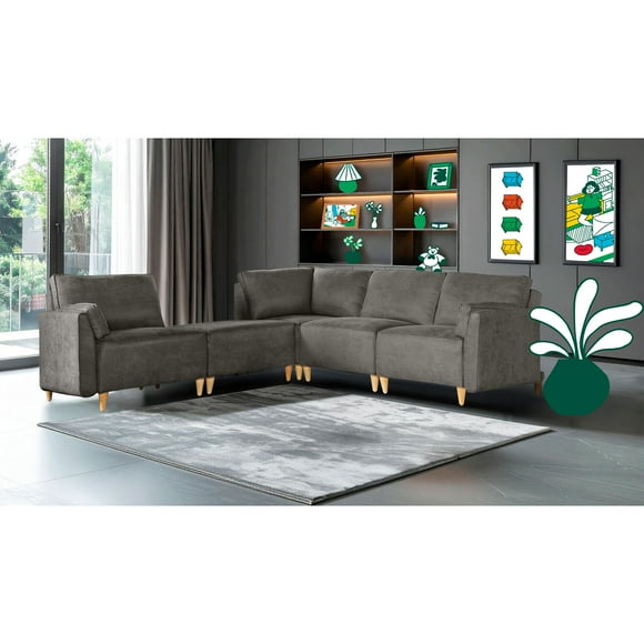 Sala Modular Makora Morelli Memory Foam Oxford Chenille De 5 Módulos