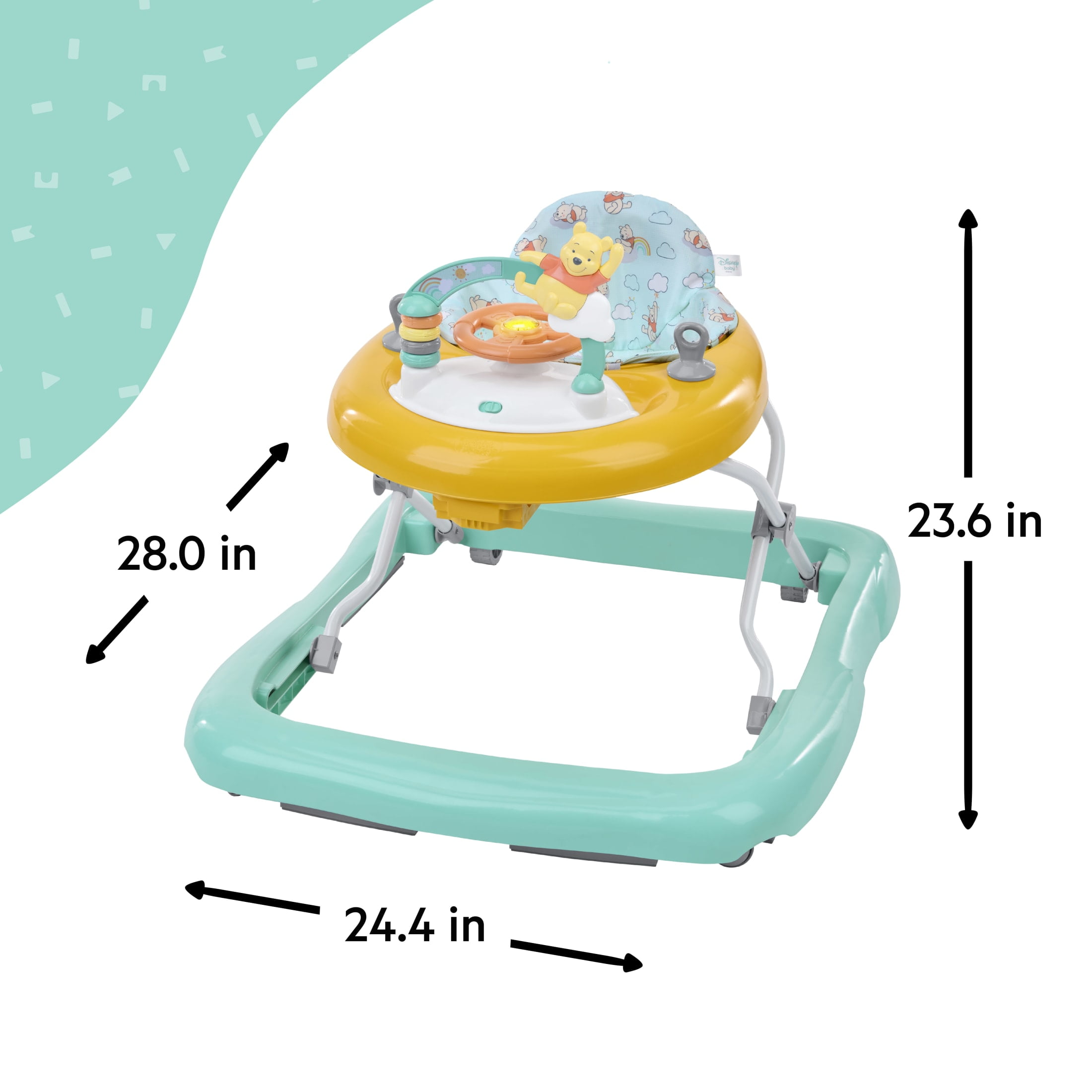 Bright Starts Disney Baby Winnie the Pooh Once Upon a Walk Activity Walker, Unisex, Infant