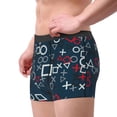 thumbnail image 2 of Yiaed Navy Blue Geometric Print Men's Soft Cotton Boxer Shorts Breathable Boxers Underwear Moisture-Wicking Underwear Stretch Boxer Briefs for Man-Medium, 2 of 5